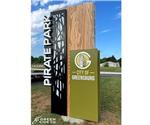 City of Greensburg-Pirate Park: Custom Internally Illuminated Main ID Park Sign