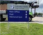 Columbus North High School: Custom Wayfinding Signs