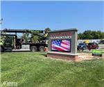 Coulston Elementary School: Custom School Main ID Sign w/ Electronic Message Center