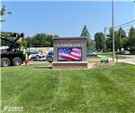 Coulston Elementary School: Custom School Main ID Sign w/ Electronic Message Center