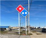 Dominos (Rushville, IN): Custom Restaurant Pylon Sign