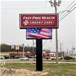 Fast Pace Health Urgent Care - Custom Channel Letters and Main ID w Electronic Message Center