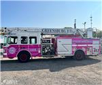 Greensburg (IN) Fire Dept.: Custom Temporary Breast Cancer Awareness Wrap 2022