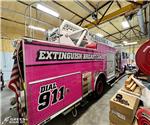 Greensburg (IN) Fire Dept.: Custom Temporary Breast Cancer Awareness Wrap 2022