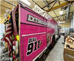 Greensburg (IN) Fire Dept.: Custom Temporary Breast Cancer Awareness Wrap 2022