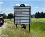 Logansport Cass County Chamber of Commerce: Custom Architectural Post Panel Wayfinding Signs