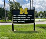 Milan Community Schools: Custom Architectural Post Panel School Directional Sign