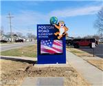 Poston Road Elementary School: Custom Main ID with Electronic Message Center