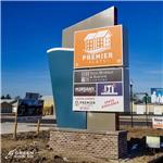 Premier Flats: Custom Internally Illuminated Multi Tenant Sign