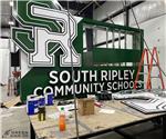 South Ripley Community Schools: Custom Main ID School Sign with an Electronic Message Center