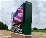 South Ripley Community Schools: Custom Main ID School Sign with an Electronic Message Center