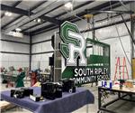 South Ripley Community Schools: Custom Main ID School Sign with an Electronic Message Center