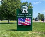 South Ripley Elementary School: Custom Main ID Sign with Electronic Message Center