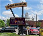 Youngs Creek Park: Custom Main ID Sign with Electronic Message Center